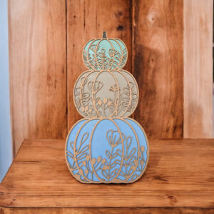 Triple Stacked Floral Pumpkins