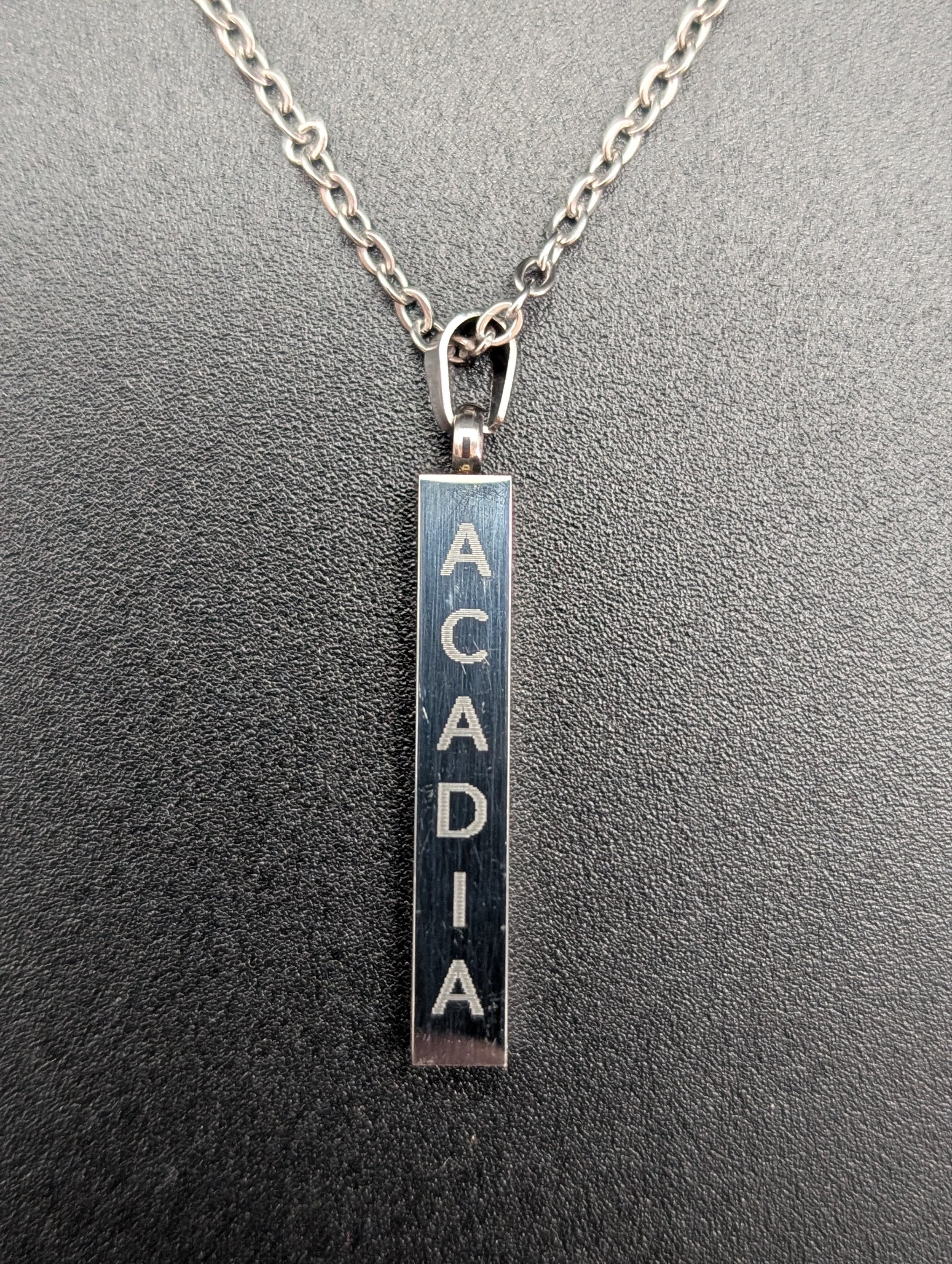 Personalized Rectangular Pendant Necklace