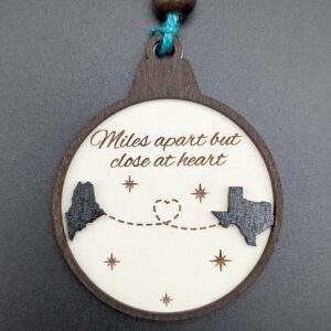 Personalized Miles Apart Ornament