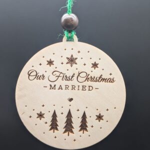 Personalized First Christmas Married Ornament