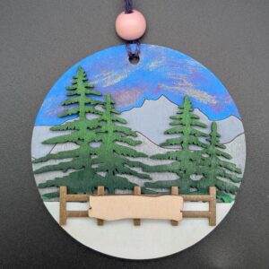 Personalized Winter Scene Ornament