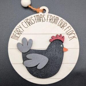 Flock Christmas Ornament