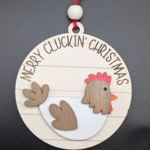 Merry Cluckin' Christmas Ornament